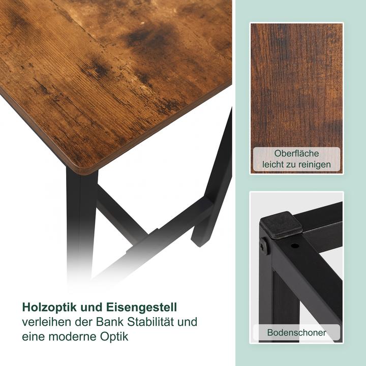 Actual product image Relaxdays Sitzbank Esszimmer 2er Set Industrial (108 cm)