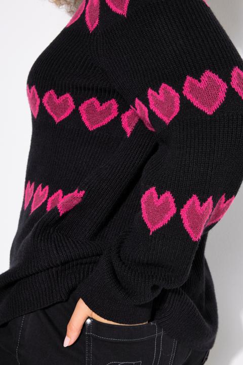 Produktbild Ulla Popken Pullover, Herzen, V-Ausschnitt, Langarm (42, 44)
