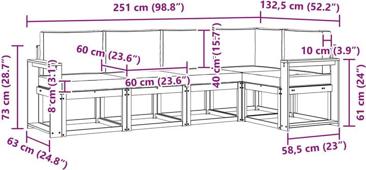 Produktbild vidaXL Outdoor-Sofa