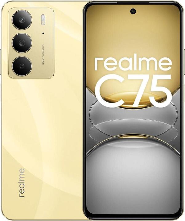 Produktbild realme C75 (256 GB, Lightning Gold, 6.72", Dual SIM, 4G)