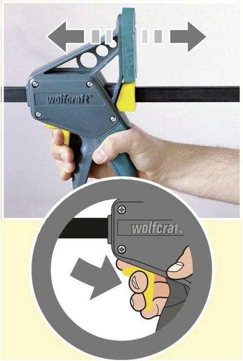 Productafbeelding wolfcraft 1 EHZ - Eenhandsklem PRO 100/915mm (915 mm)