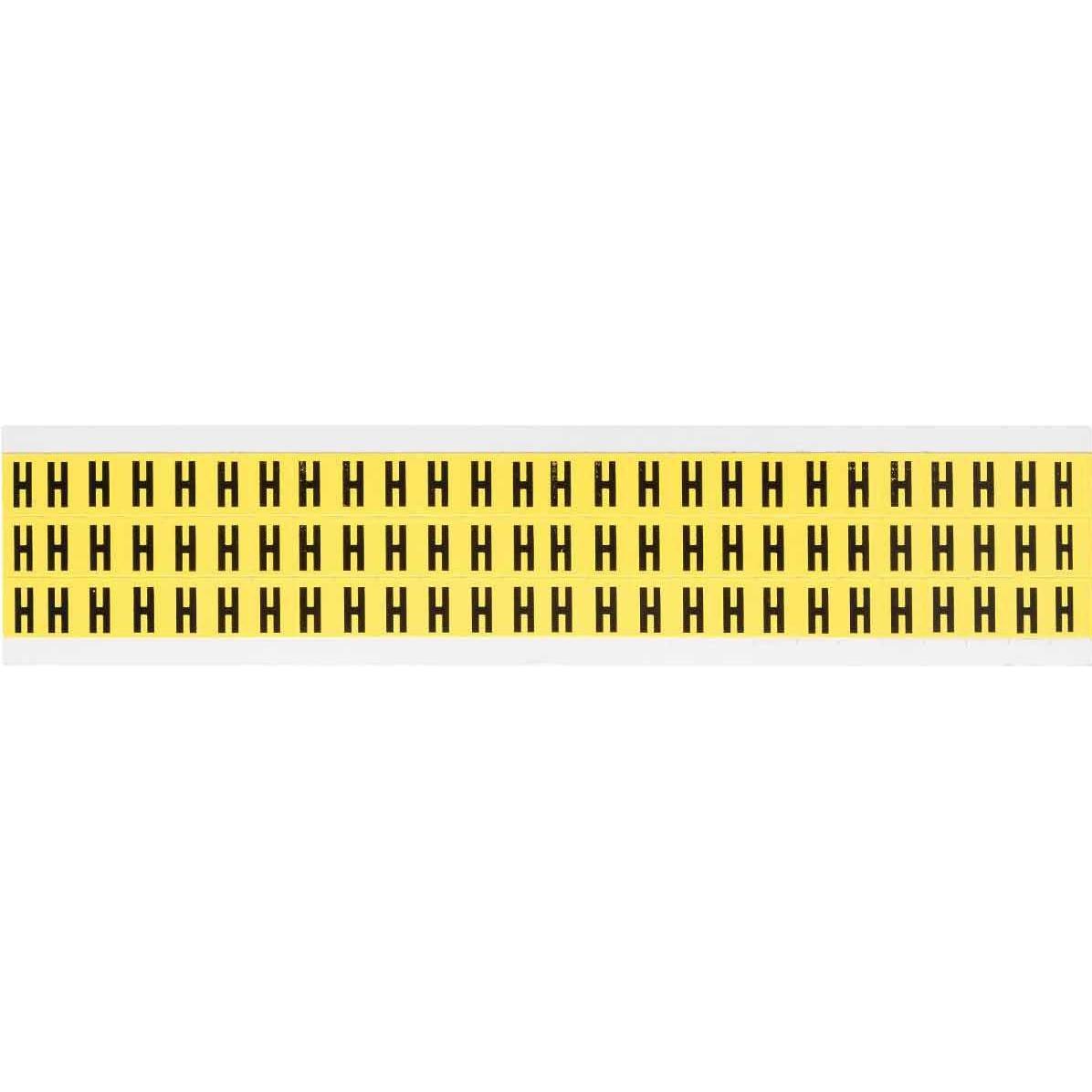 Brady, Etiketten, 3410-H, B-499, Schwarz auf Gelb, 9 x 13mm, Buchstabe H, Schrifthöhe 8mm(25 K. á 78 E.)