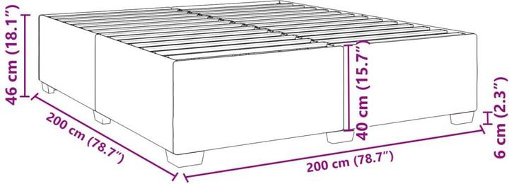 Immagine prodotto vidaXL Struttura letto in ecopelle (200 x 200 cm)