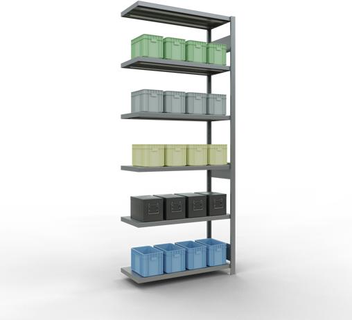 Actual product image Schulte Lagertechnik MULTIplus250 boltless add-on bay system with length bolts