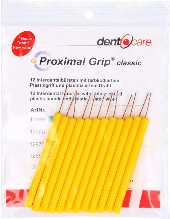 Actual product image Dent-O-Care Proximal Grip classic interdental brushes fine yellow, 12 pcs. interdental brushes (12 x)