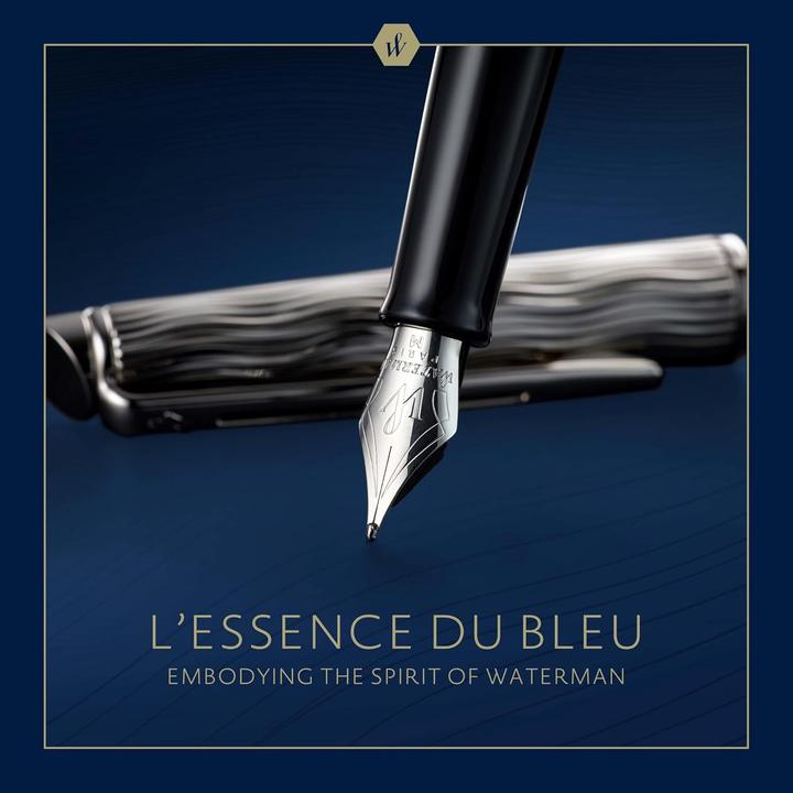 Image du produit Waterman Stylo plume Hémisphère DeLuxe C.C Deep Lacquer F B. (Bleu, Bleu, 1x)