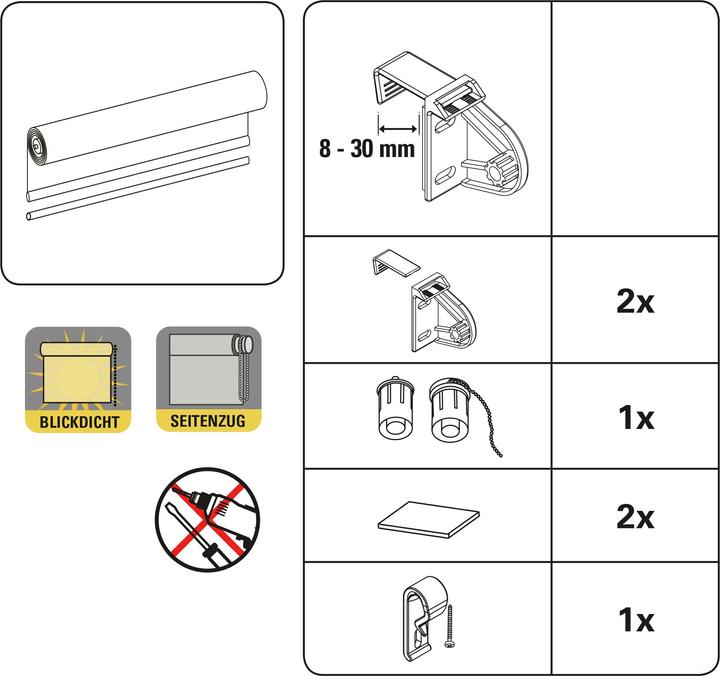 Produktbild Gardinia EASYFIX Rollo Digiprint Federboa (70 x 150 cm)