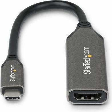 Produktbild StarTech .com 112B-USBC-HDMI21, 0.2 m, USB Type-C, HDMI Type A (Standard), Male, Female, Straight (HDMI, 20 cm)