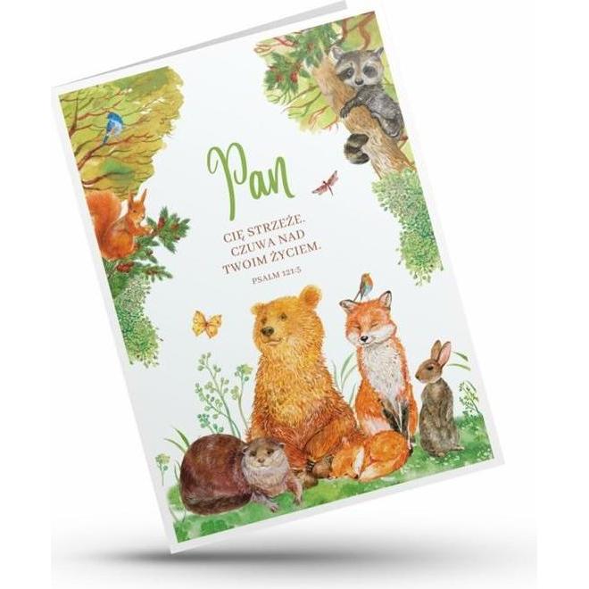 Teka, Biglietto di auguri + Carta da lettere, Karte - Der Herr beschützt dich. Er wacht über dein Leben.