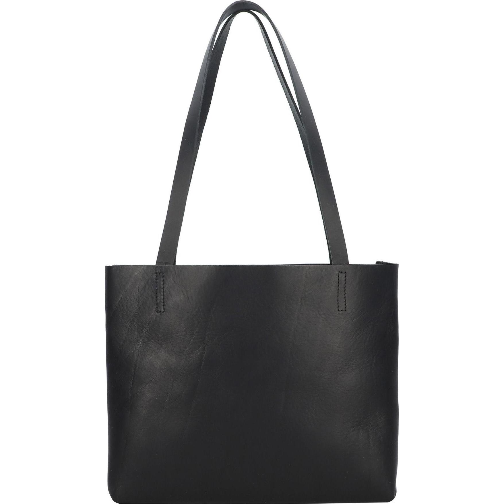 Harolds, Handtasche, Paperbag Schultertasche Leder 32 cm, Schwarz