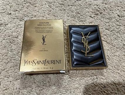 Actual product image Yves Saint Laurent Couture Mini Clutch (710 Over Brun) (710 Over Brun)