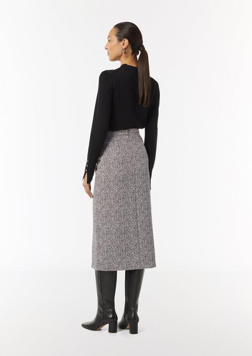 Produktbild Comma Rock Midirock aus Jacquard mit Schlitz (32)