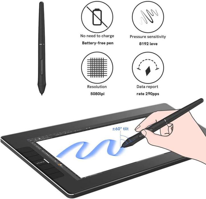 Image du produit Veikk VK1200V2 Grafiktablett mit Display (12")