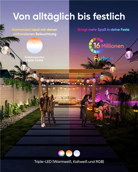 Produktbild eufy Outdoor String Light E10 (29 m)