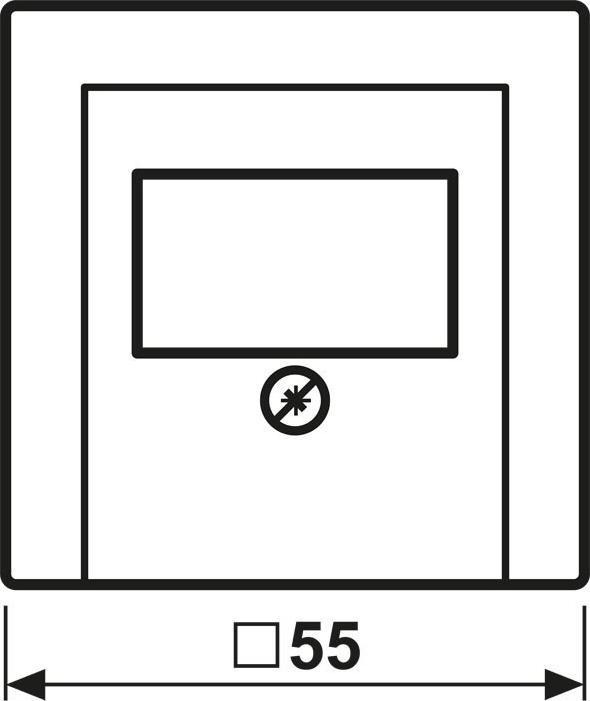 Produktbild JUNG Zentralplatte TAE 1f AS cws glz ABA569PLT