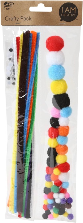 Actual product image I Am Creative Chenille, pompom colorful