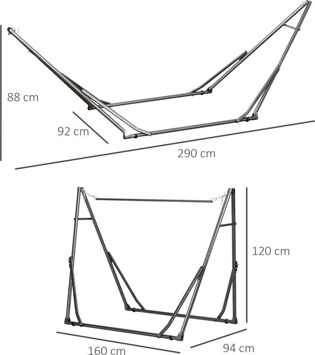 Image du produit Outsunny Support pour hamacs avec cadre en acier (120 kg)