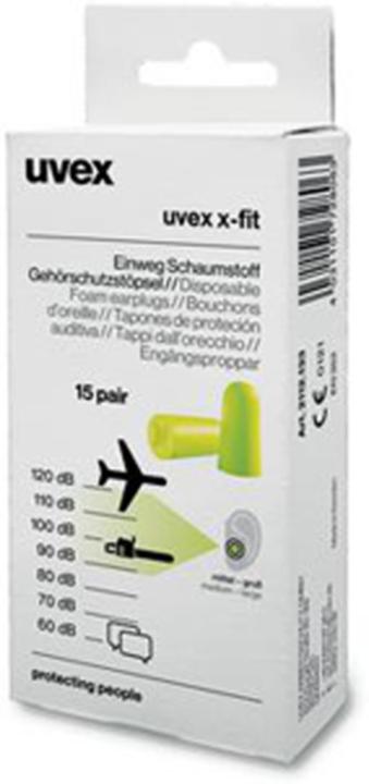 Actual product image Uvex Safety x-fit earplugs 37 dB foam (200 pairs) (400 x)
