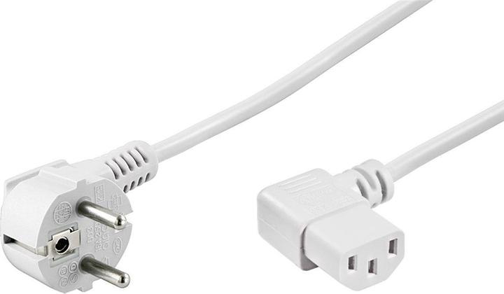 Goobay cold device connection cable angled on both sides, 1.5 m, white (1.50 m)