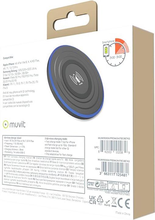 Actual product image Muvit Tab Pad De Chargement Sans Fil Qi 10w Noir (10 W)