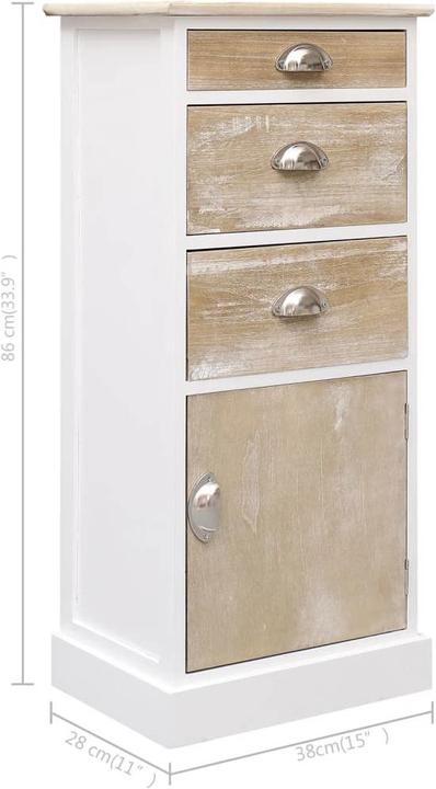 Actual product image vidaXL Beistellschrank (38 x 28 x 86 cm)