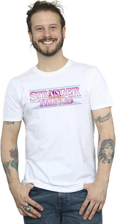 Actual product image Netflix Mens Stranger Things Retro Title T-Shirt (S)