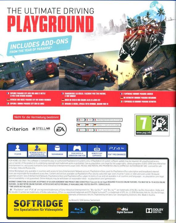 Immagine prodotto EA Games Burnout Paradise rimasterizzato (PS4, Multilingue)