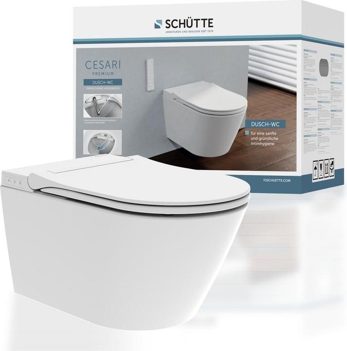 Schütte SCHÃoeTTE Cesari Premium Douche-WC - Randloos - Met Slim WC-zitting - Wit