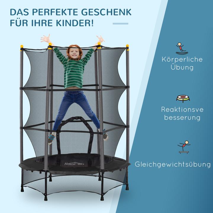 Image du produit Homcom Kindertrampolin Stahl, Kunststoff Schwarz (108 cm)