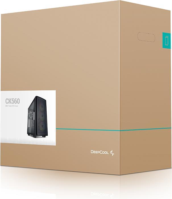 Actual product image Deepcool MID-TOWER HOUSING CK560 Side Window, Black, Mid-Tower, Power Supply Included in Faith No. (ATX, mATX, E-ATX, Mini-ATX)