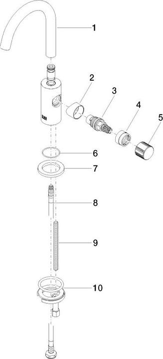 Immagine prodotto Dornbracht Rubinetto a colonna META, acqua fredda, sporgenza 123 mm