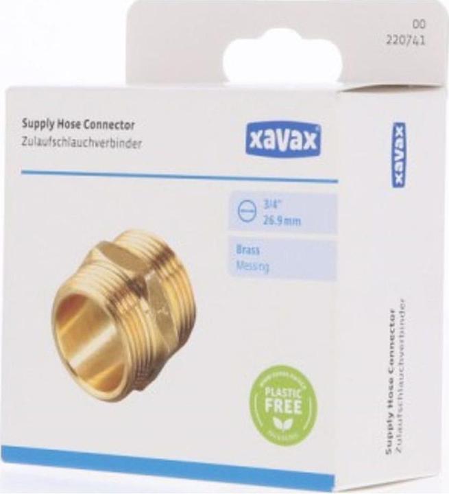 Image du produit Xavax Raccord de tuyau d'arrivée en laiton, pour 3/4 pouce