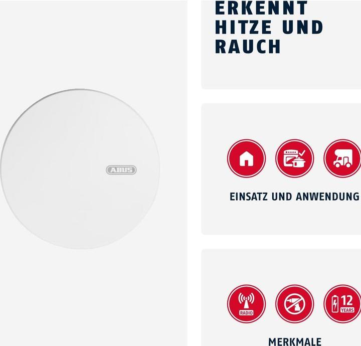 Produktbild Abus Funk Rauch und Hitzemelder