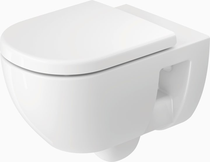 Produktbild Duravit D-Code Wand-WC, Tiefspüler, rimless, 370x570x360mm, 4,5/3-Liter, Weiss Hochglanz