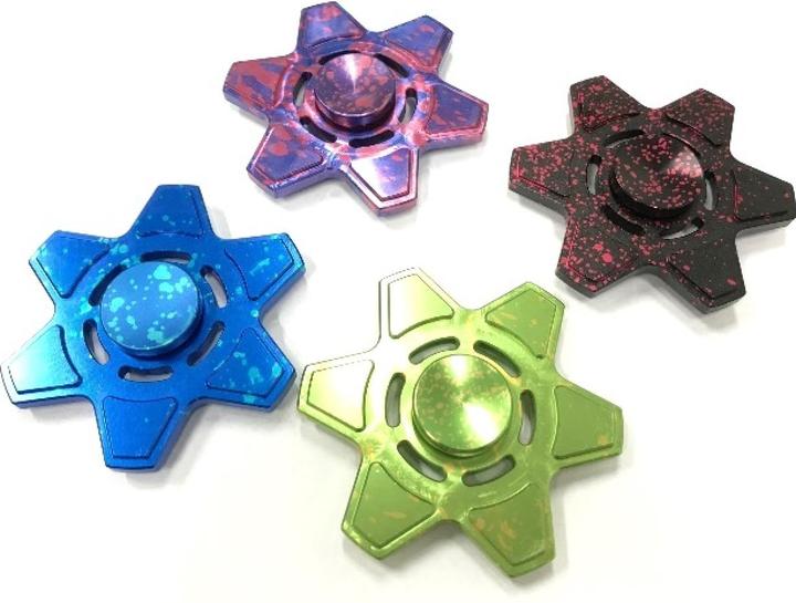 Actual product image FidgetSpinner RotorSplash Fidget Spinner Aluminium oxidised