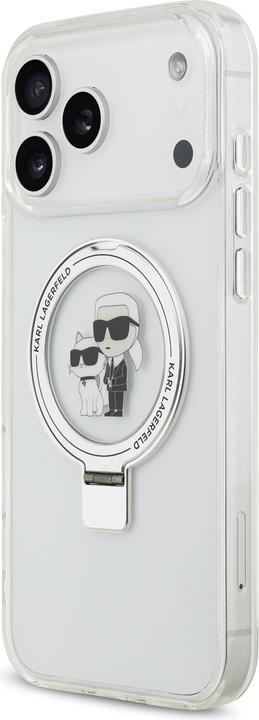 Produktbild Karl Lagerfeld Hülle Choupette MagSafe Ringstand mit Halterung Weiss (Apple iPhone 17 Pro Max)