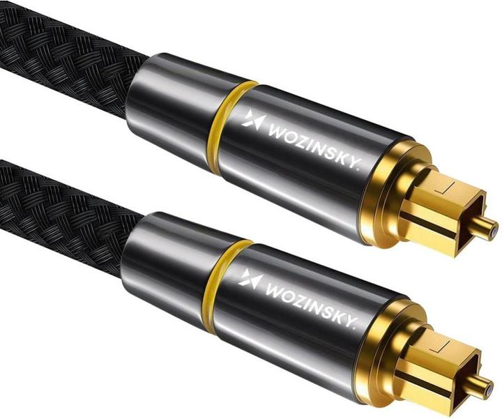 Produktbild Wozinsky digital optical audio fiber cable Toslink SPDIF 3m black (WOPT-30) (3 m, TOSLINK)