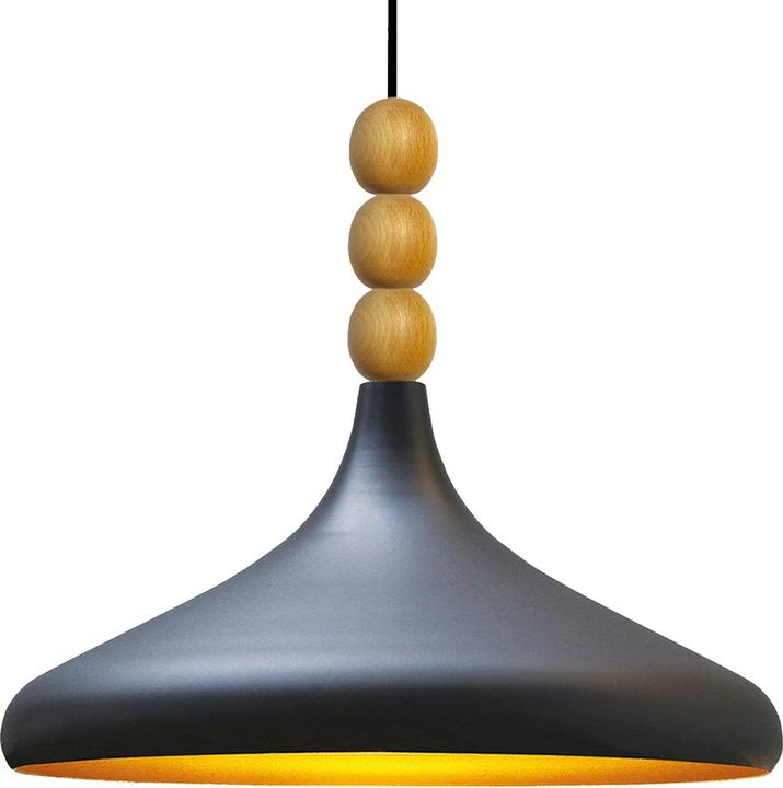 Bamyum Champion Pendelleuchte Holz Schwarz (E27)