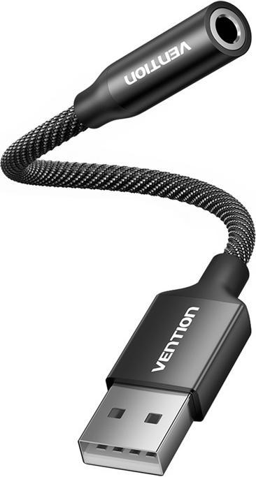 Produktbild Vention USB Single port External sound card Gome 0.25m (Black) (USB)
