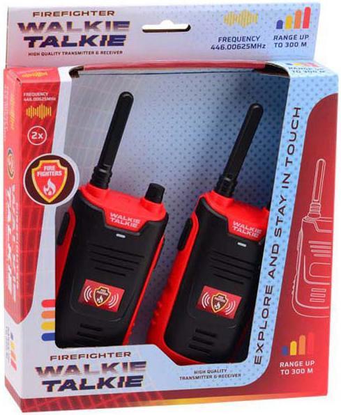 Actual product image Johntoy Walkie Talkie Feuerwehr - 300 Meter Reichweite (0.30 km)