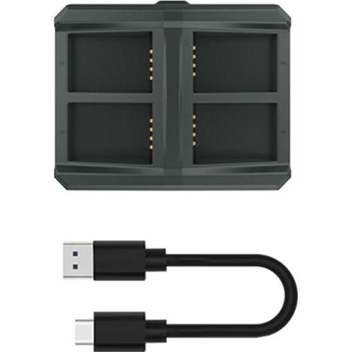 Thumbnail - Hollyland Solidcom C1 4-Slot Battery Charging Case, Wireless Transmitter, Schwarz
