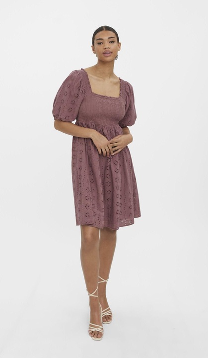 Produktbild Vero Moda Gesmoktes Broderie Anglaise Minikleid (XS)