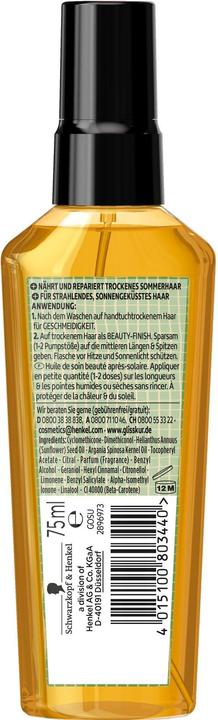 Actual product image Schwarzkopf Gliss Kur Oil Summer Repair Fl 75 ml (75 ml)