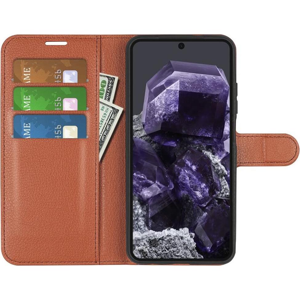 Thumbnail - Cover-Discount Google Pixel 8a - Leder Etui Hülle (Google Pixel 8a), Smartphone Hülle, Braun