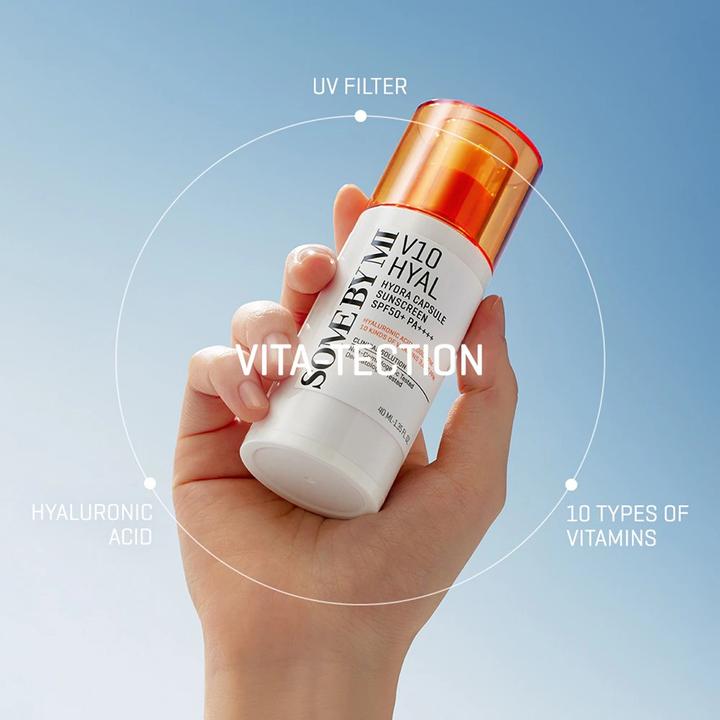 Actual product image Some By Mi V10 Hyal Hydra Capsule Sunscreen SPF50+ 40ml (Sun cream face, Suntan cream, SPF 50+, 40 ml)