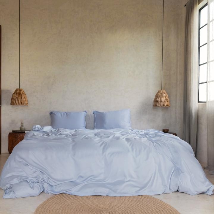 Coco & Cici Tencel Bettbezug + Kissenbezug (Set de linge de lit, 240 x 220 cm, 60 x 70 cm)