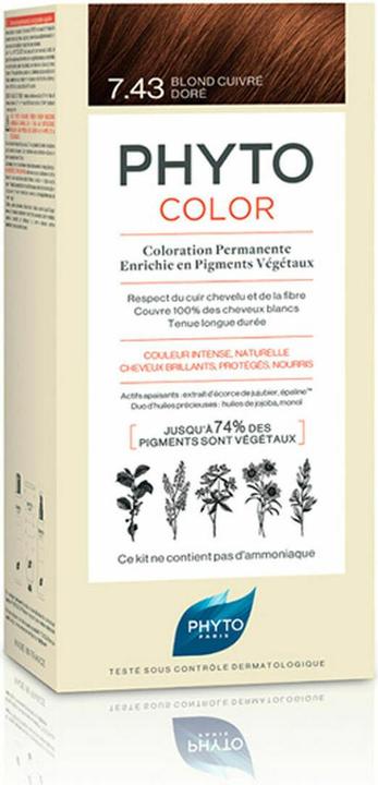 Phyto color 7.43 rubio dorado (7.43-rubio dorado cobrizo)
