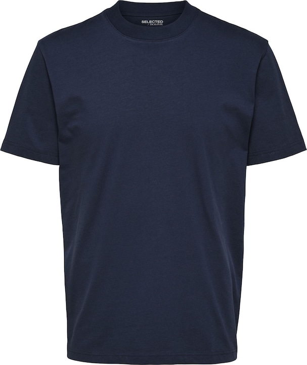 Selected Homme Stehkragen Bio-Baumwoll T-Shirt
