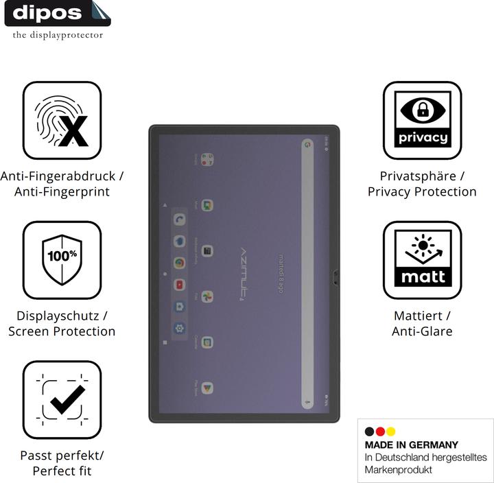 Actual product image Dipos Privacy Screen Protector 4-Way Privacy-Filter (Mediacom SmartPad Azimut 4)