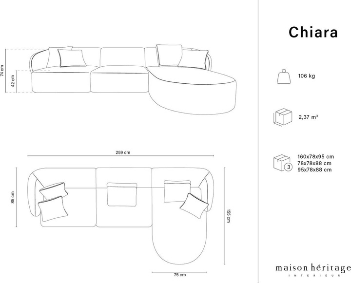 Produktbild Maison Heritage Chiara (Ecksofa)